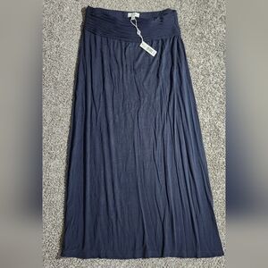 Max Studio Deep Blue A-Line Skirt